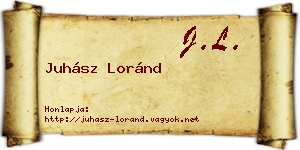 Juhász Loránd névjegykártya