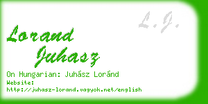 lorand juhasz business card