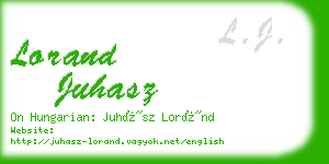 lorand juhasz business card